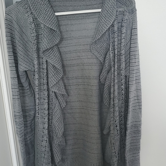 Maurices Sweaters - Maurices ruffled-open cardigan sweater size small